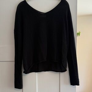 Carve Designs Black Knit Boxy Sweater